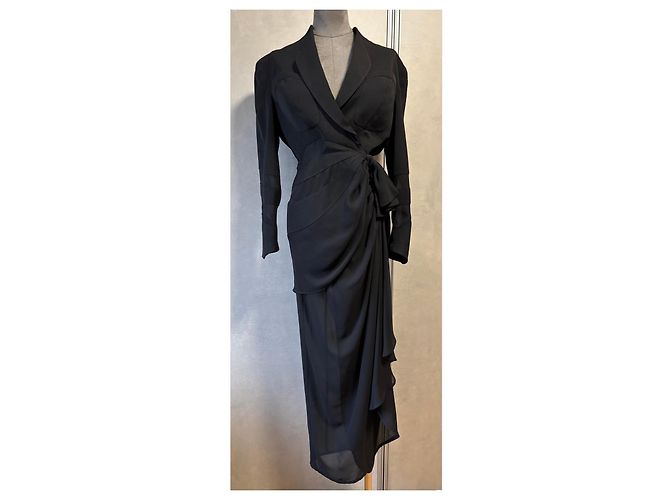 Conjunto Negro Drapado de Thierry Mugler - vista 3