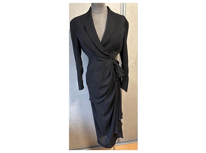 Conjunto Negro Drapado de Thierry Mugler - vista 5
