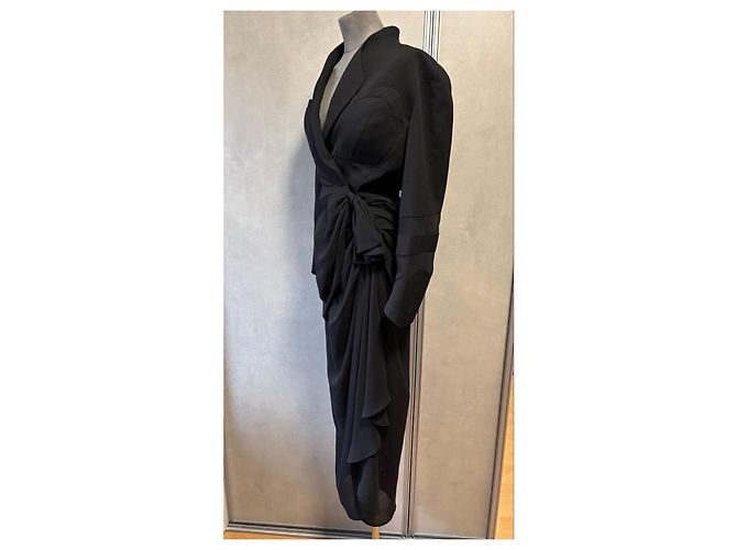 Conjunto Negro Drapado de Thierry Mugler - vista 6