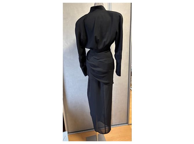 Conjunto Negro Drapado de Thierry Mugler - vista 8