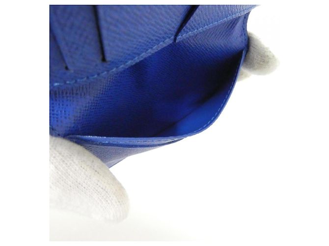 Louis Vuitton Taiga Business Card Case Blue Grey - view 10