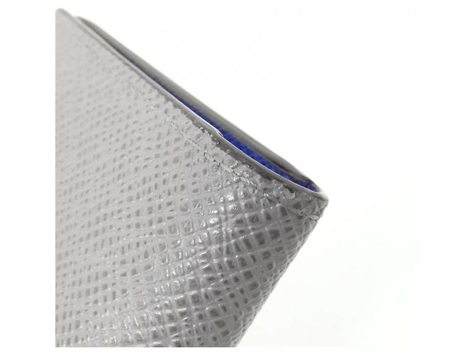 Louis Vuitton Taiga Business Card Case Blue Grey - view 3
