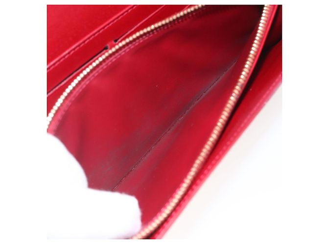 LOUIS VUITTON Vernis Portafoglio Sarah Long Wallet Rosso M93530 LV Auth ki6362 - vista 10