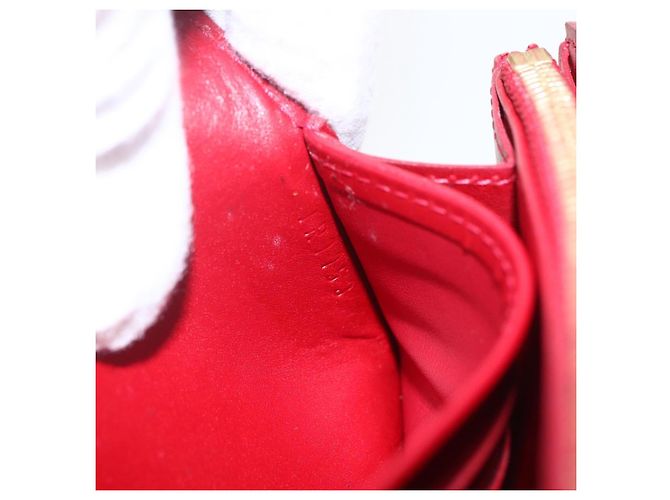 LOUIS VUITTON Vernis Portafoglio Sarah Long Wallet Rosso M93530 LV Auth ki6362 - vista 11