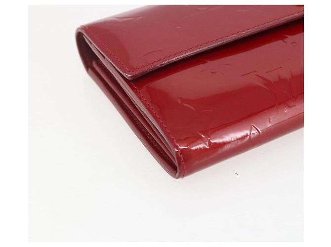 LOUIS VUITTON Vernis Portafoglio Sarah Long Wallet Rosso M93530 LV Auth ki6362 - vista 15