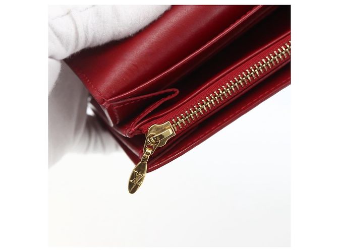 LOUIS VUITTON Vernis Portafoglio Sarah Long Wallet Rosso M93530 LV Auth ki6362 - vista 18