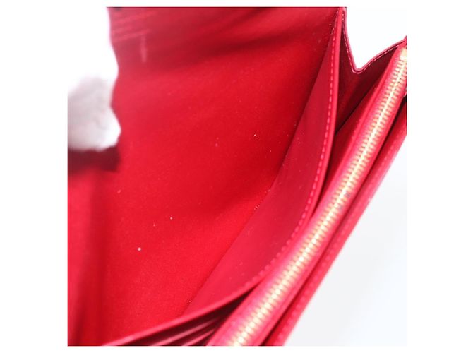 LOUIS VUITTON Vernis Portafoglio Sarah Long Wallet Rosso M93530 LV Auth ki6362 - vista 19