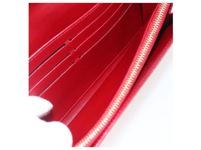 LOUIS VUITTON Vernis Portafoglio Sarah Long Wallet Rosso M93530 LV Auth ki6362 - vista 20