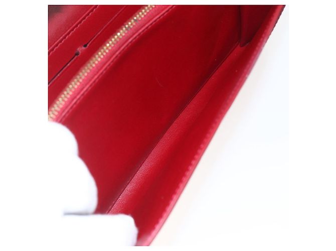 LOUIS VUITTON Vernis Portafoglio Sarah Long Wallet Rosso M93530 LV Auth ki6362 - vista 21