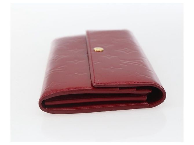 LOUIS VUITTON Vernis Portafoglio Sarah Long Wallet Rosso M93530 LV Auth ki6362 - vista 4