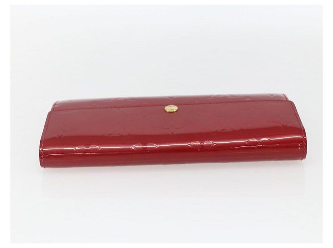 LOUIS VUITTON Vernis Portafoglio Sarah Long Wallet Rosso M93530 LV Auth ki6362 - vista 5