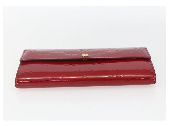 LOUIS VUITTON Vernis Portafoglio Sarah Long Wallet Rosso M93530 LV Auth ki6362 - vista 6