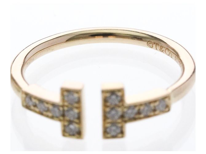Tiffany & Co Anello T-Wire Tiffany con diamante in oro giallo D'oro - vista 5