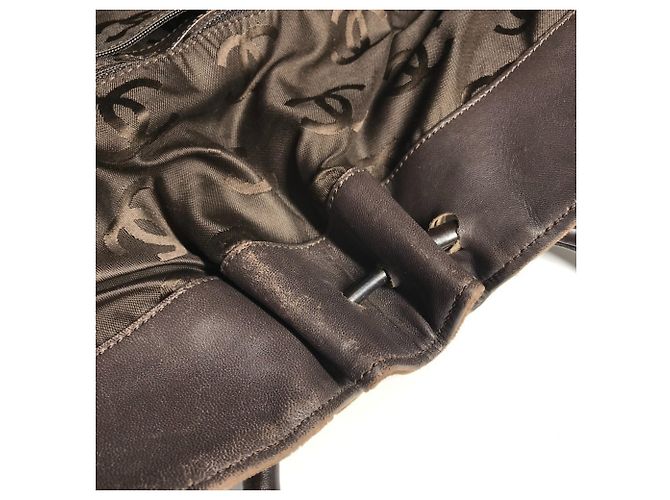 Borsa a mano matelassé marrone Chanel - vista 11