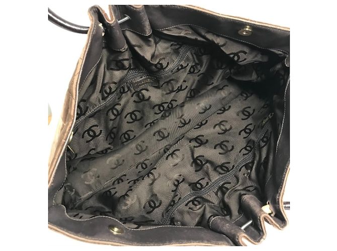 Borsa a mano matelassé marrone Chanel - vista 12