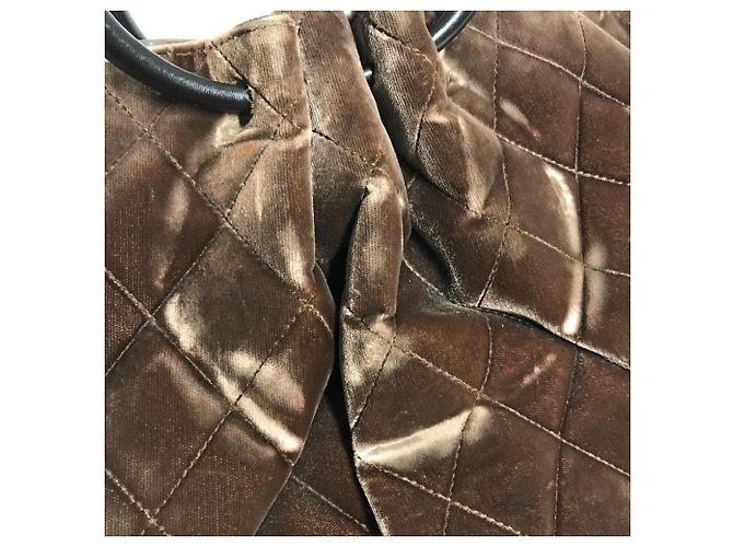 Borsa a mano matelassé marrone Chanel - vista 17