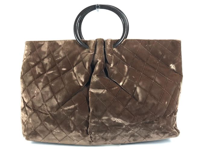Borsa a mano matelassé marrone Chanel - vista 2
