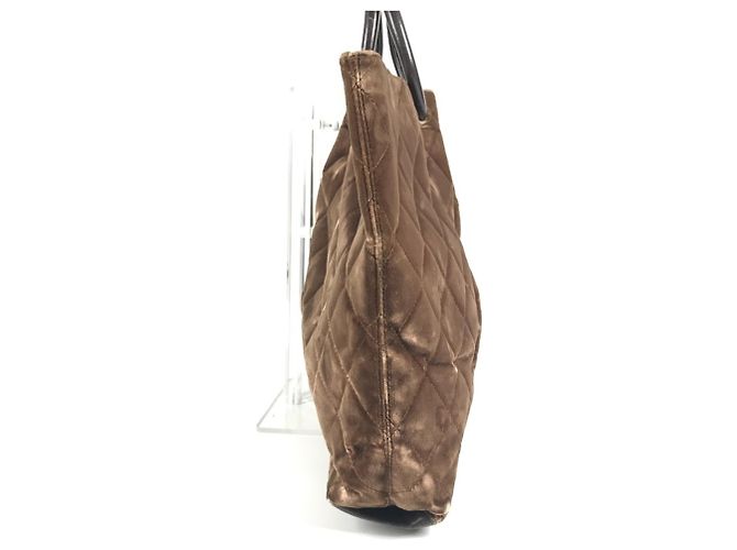 Borsa a mano matelassé marrone Chanel - vista 3