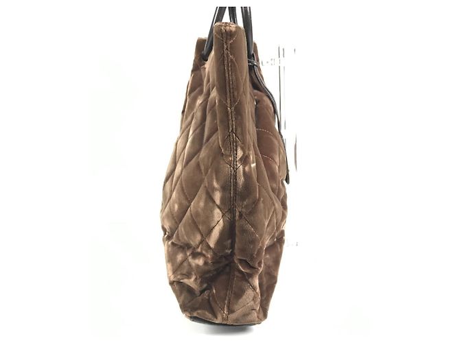 Borsa a mano matelassé marrone Chanel - vista 4