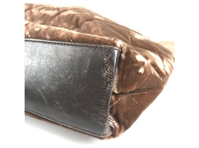 Borsa a mano matelassé marrone Chanel - vista 6