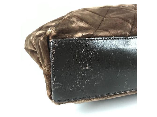 Borsa a mano matelassé marrone Chanel - vista 7