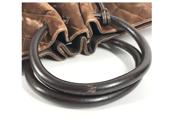 Borsa a mano matelassé marrone Chanel - vista 8