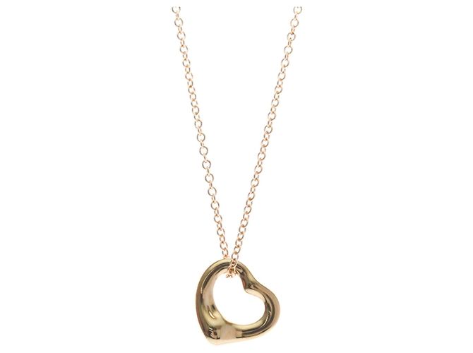 Elsa Peretti Tiffany & Co Collar Péndulo Corazón Abierto Tiffany en Oro Rosa Dorado - vista 2