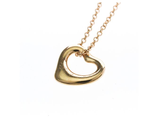 Elsa Peretti Tiffany & Co Collar Péndulo Corazón Abierto Tiffany en Oro Rosa Dorado - vista 7