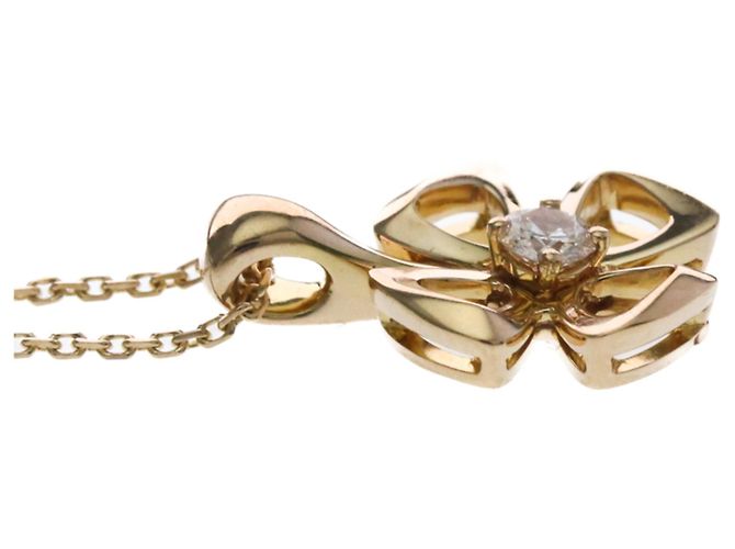 Bulgari Collar Péndulo Fiorever de Diamante Bvlgari en Oro Rosa Dorado - vista 4
