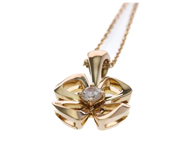 Bulgari Collar Péndulo Fiorever de Diamante Bvlgari en Oro Rosa Dorado - vista 5