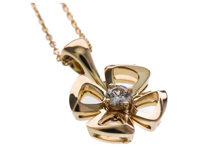 Bulgari Collar Péndulo Fiorever de Diamante Bvlgari en Oro Rosa Dorado - vista 7