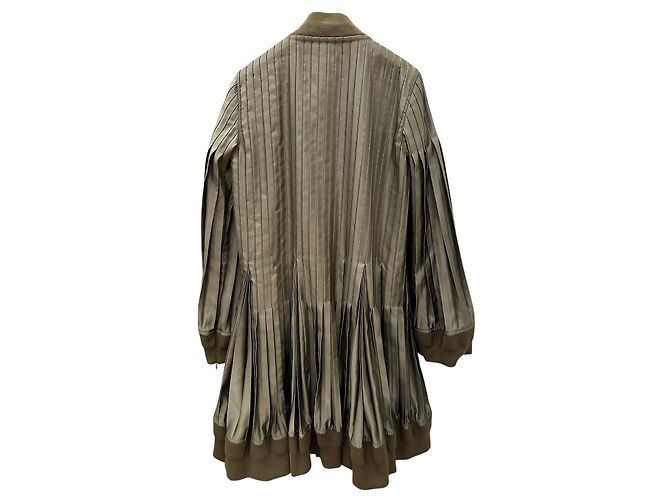 Chaqueta bomber plisada Sacai Verde - vista 2