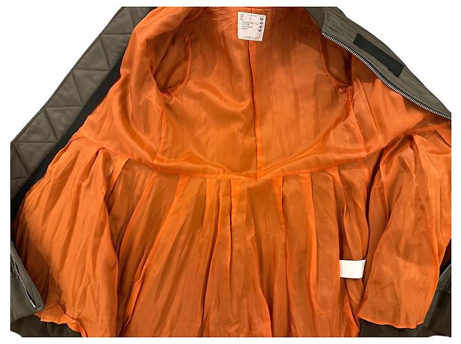 Chaqueta bomber plisada Sacai Verde - vista 3