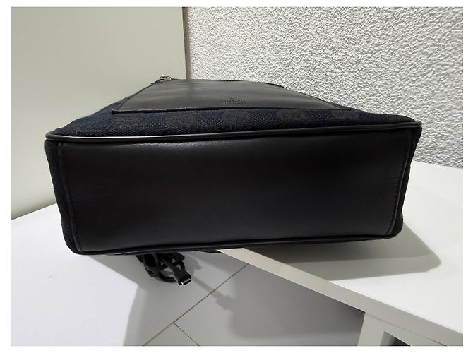 Hobo in Canvas GG Gucci Nero - vista 7