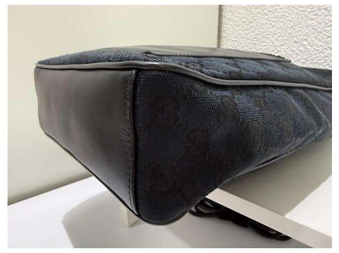 Hobo in Canvas GG Gucci Nero - vista 9