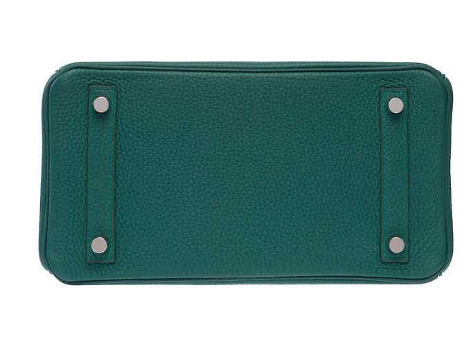Hermès Borsa HERMES Birkin 25 in Pelle Verde - 103291 - vista 11