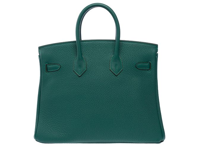 Hermès Borsa HERMES Birkin 25 in Pelle Verde - 103291 - vista 4