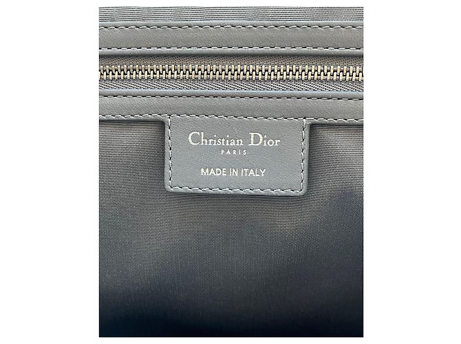 Borsa a mano Christian Dior Lady Dior in pelle grigia Grigio - vista 3
