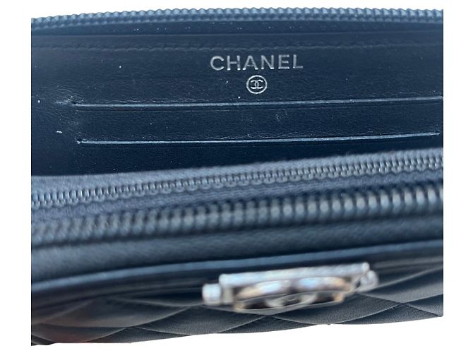 Chanel Quilted Small Boy Zip Around Black - view 3