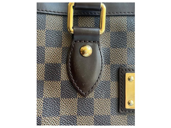 Borsa a mano Louis Vuitton Damier Hampstead PM Pelle Marrone Scuro - vista 4