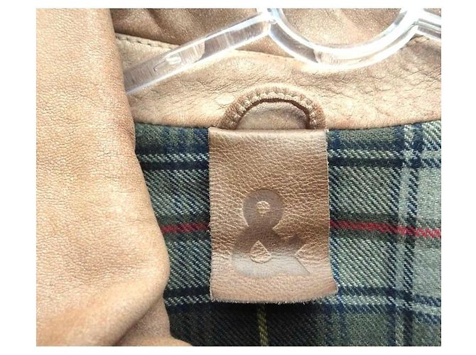 Dolce & Gabbana Lederbikerjacke hellbraun - Ansicht 4
