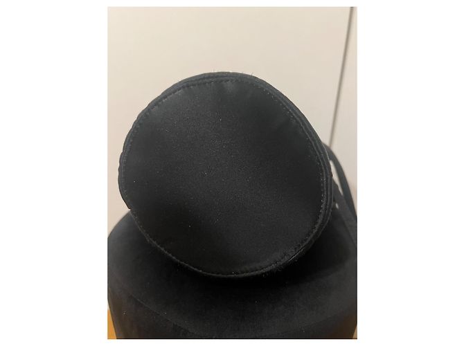 Borsa Ganni in satin nero con cristalli - vista 3