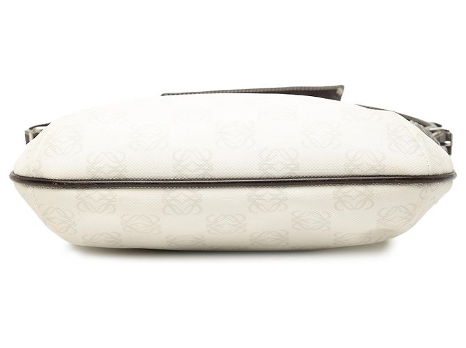 LOEWE Bolsa Crossbody de Lona Revestida Anagrama Branca Branco - vista 3