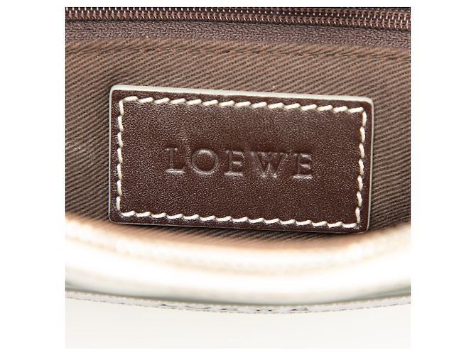 LOEWE Bolsa Crossbody de Lona Revestida Anagrama Branca Branco - vista 5