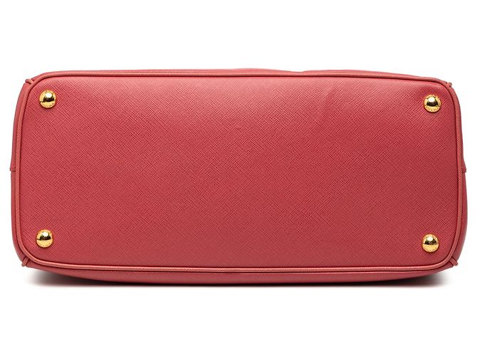 Borsa Prada Galleria Double Zip in Saffiano Lux rosa medio - vista 3