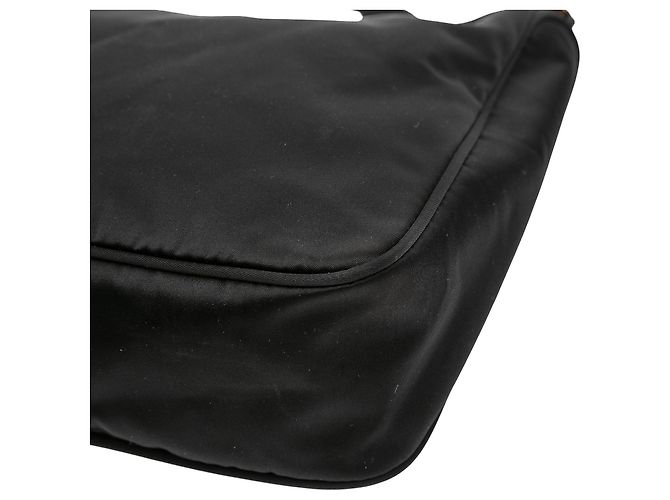 Borsa a tracolla in nylon nero Versace Tribute La Medusa Chain - vista 8