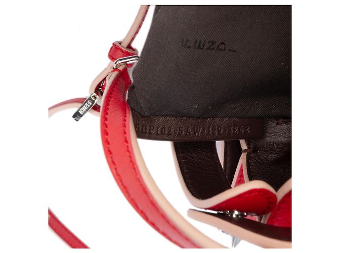 Fendi Rote Leder Peekaboo Clutch Crossbody - Ansicht 7
