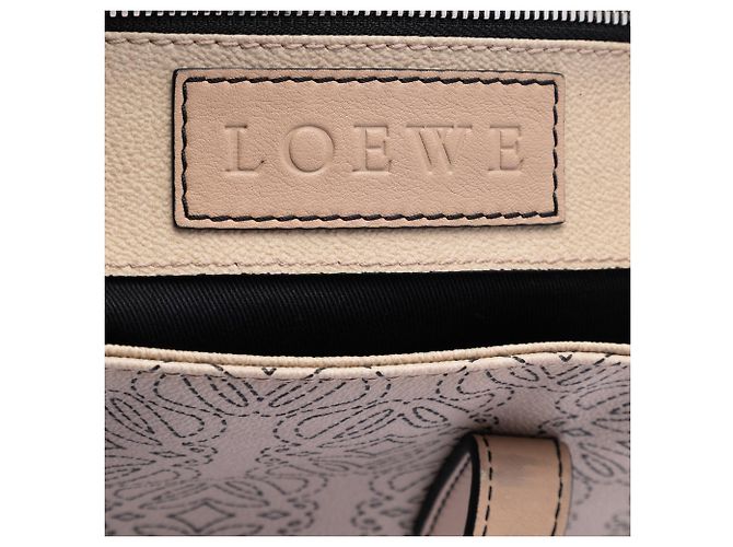 Borsa a tracolla in tela rivestita Anagram marrone LOEWE Taupe - vista 5
