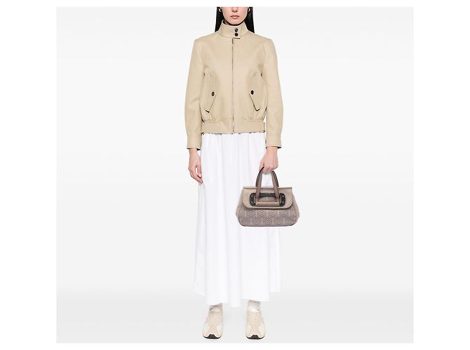 Borsa a tracolla in tela rivestita Anagram marrone LOEWE Taupe - vista 6