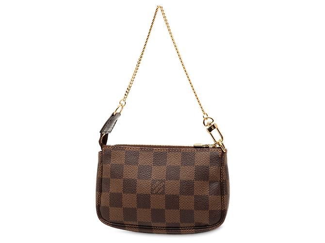 Mini Pochette Accessoires Damier Ebene Marrone Louis Vuitton - vista 2
